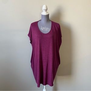 Wilfred Free Aritiza Lorelei oversized loose mini dress - Berry